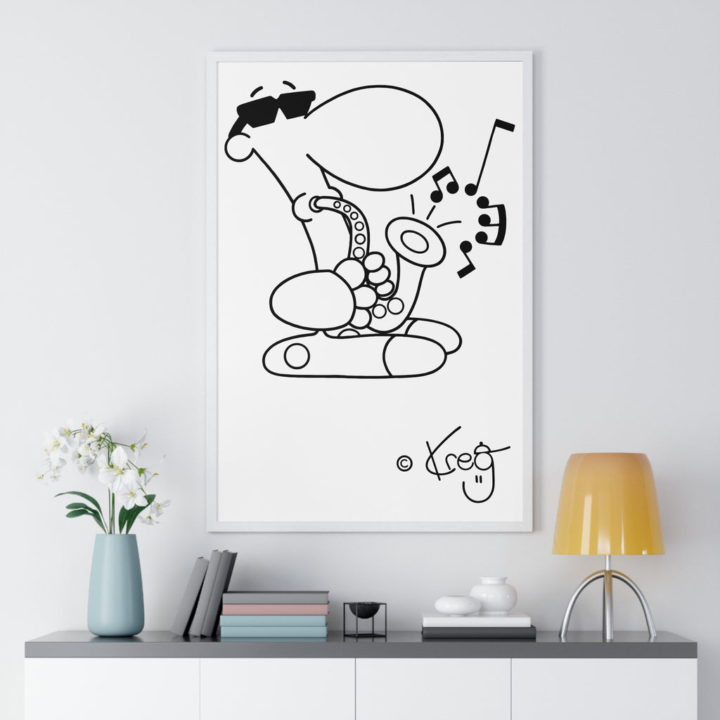 SAX DUDE,Premium Framed Vertical Poster
