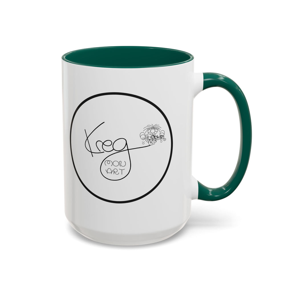 KREG MON ART LOGO Colorful Mugs, 11oz 15 oz