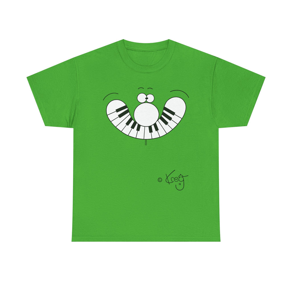 SMILE PIANO,Unisex Heavy Cotton Tee