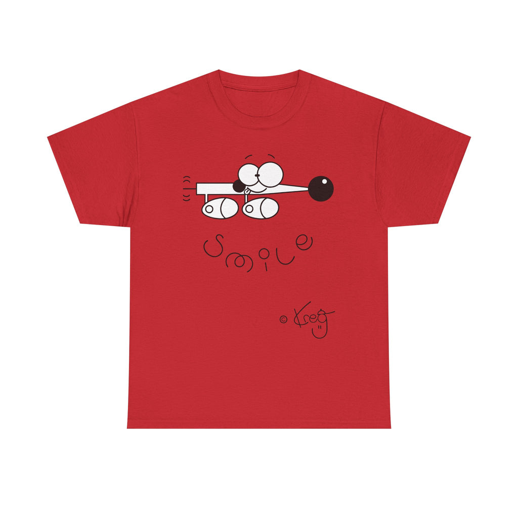SMILE WEINER DOG,Unisex Heavy Cotton Tee