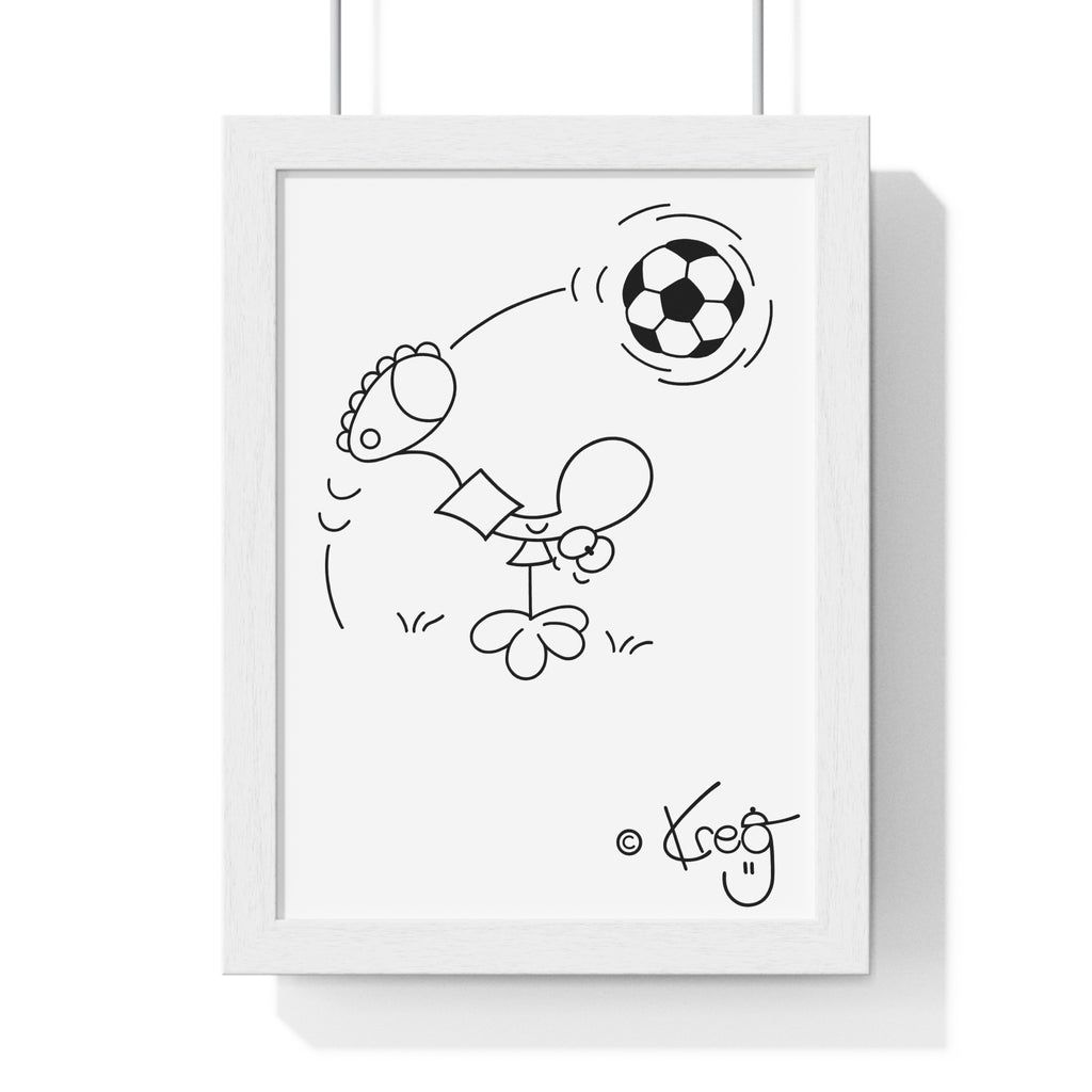 SOCCER DUDE,Vertical Framed Poster