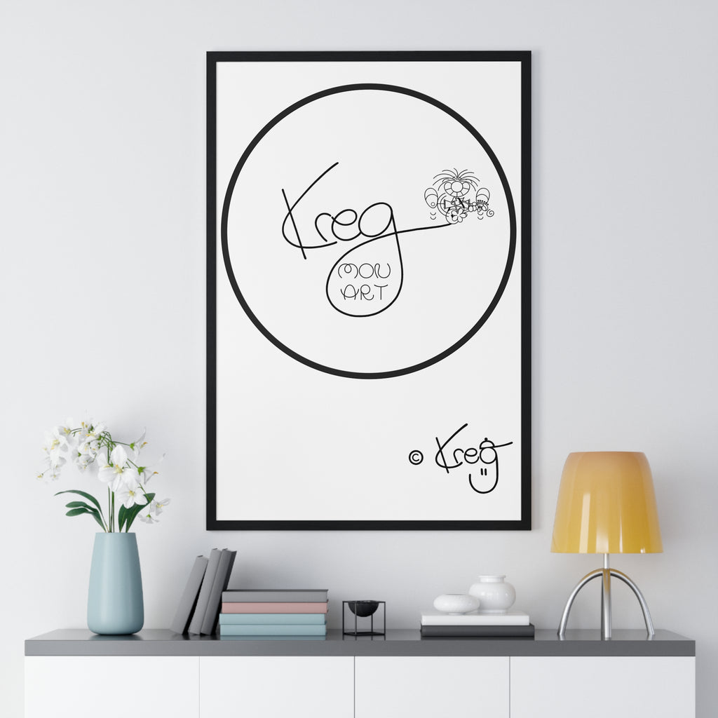 KREG MON ART LOGO,Premium Framed Vertical Poster