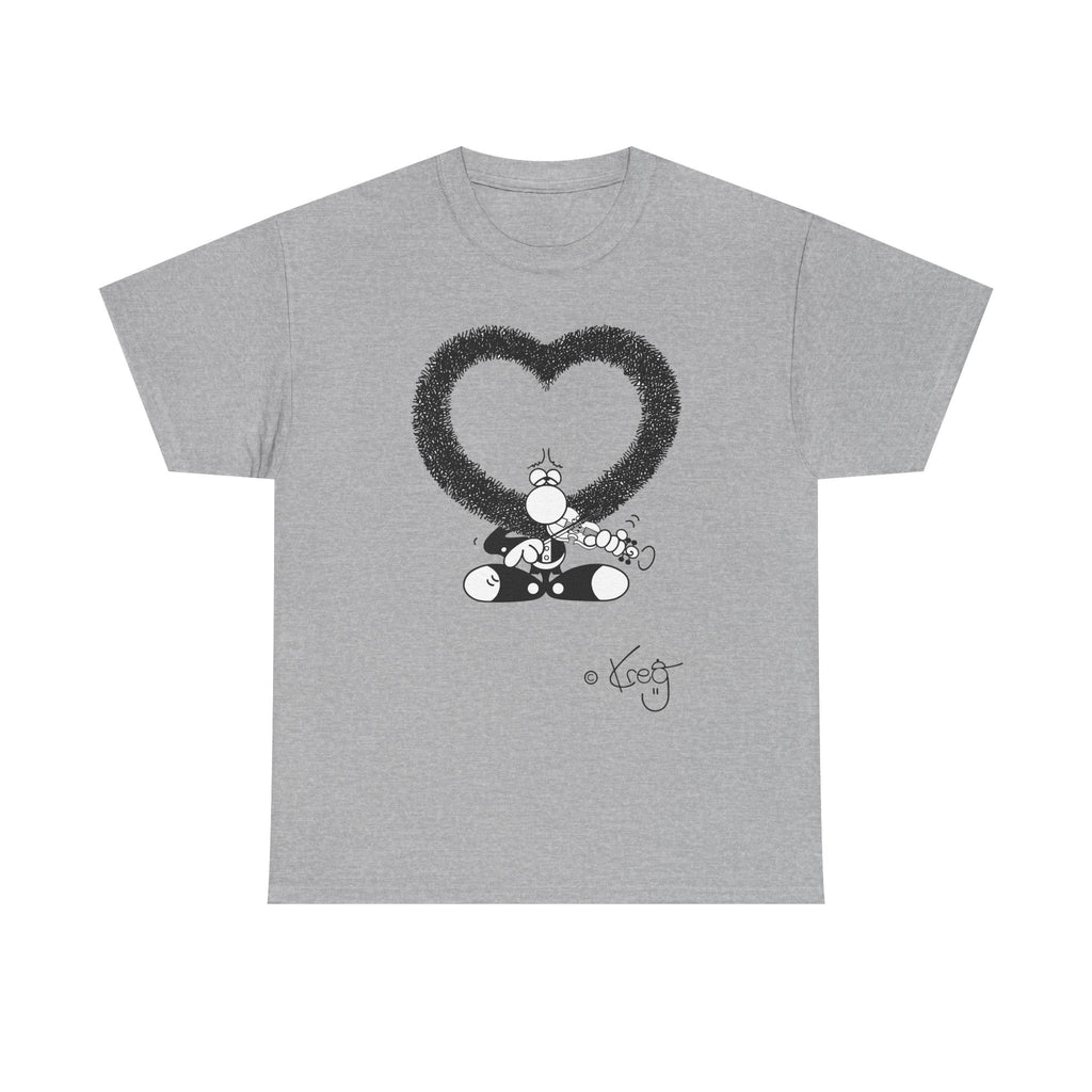 VIOLIN HEART MUSTACHE,Unisex Heavy Cotton Tee