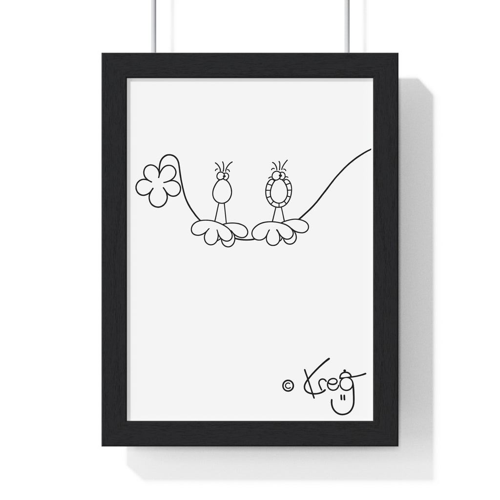 SILLY BIRDZ,Vertical Framed Poster