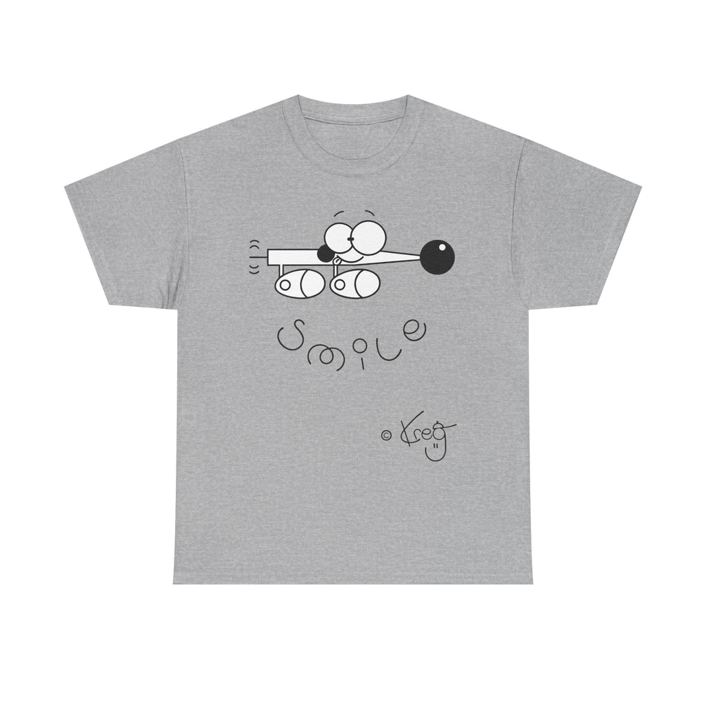 SMILE WEINER DOG,Unisex Heavy Cotton Tee