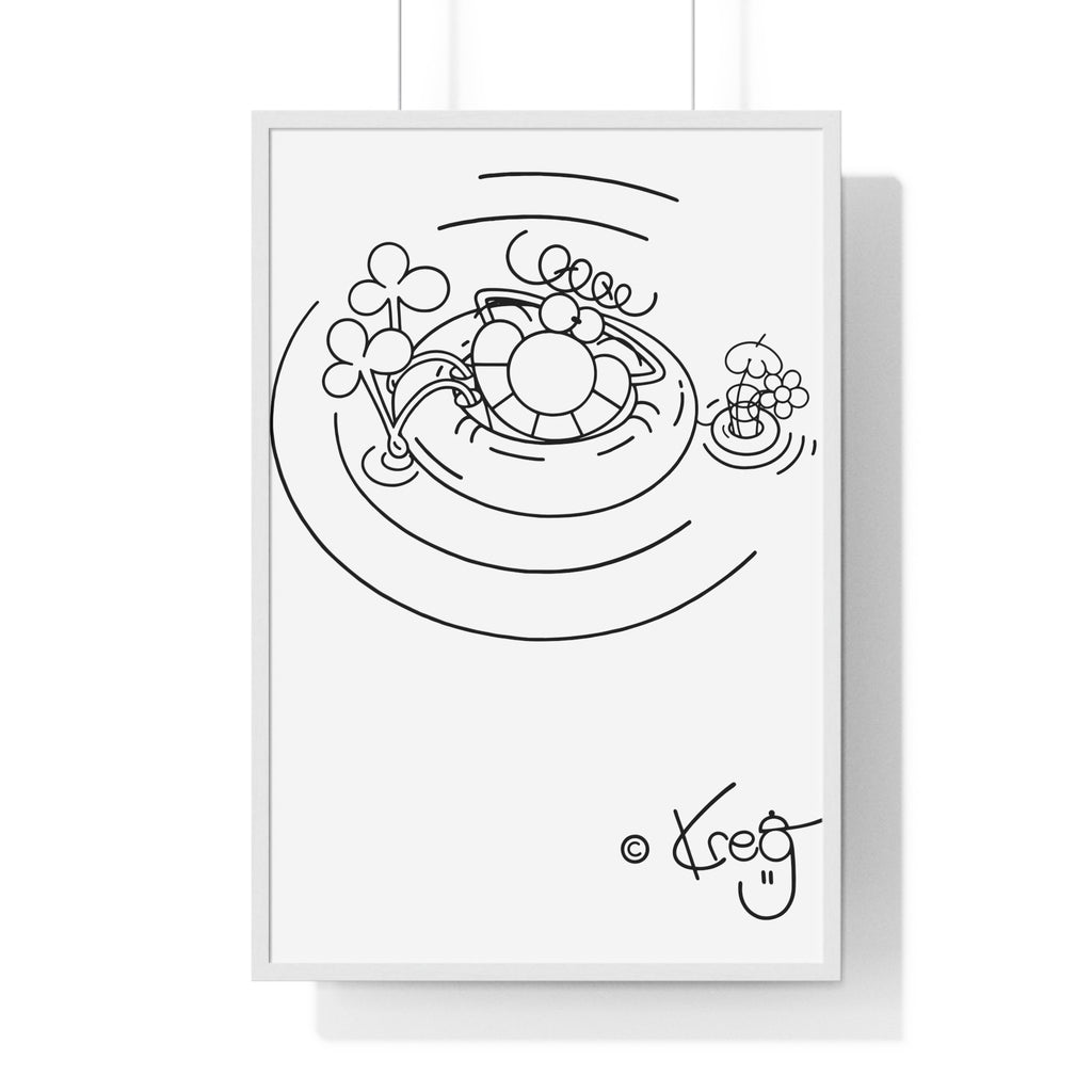 INNER TUBE DUDE,Vertical Framed Poster