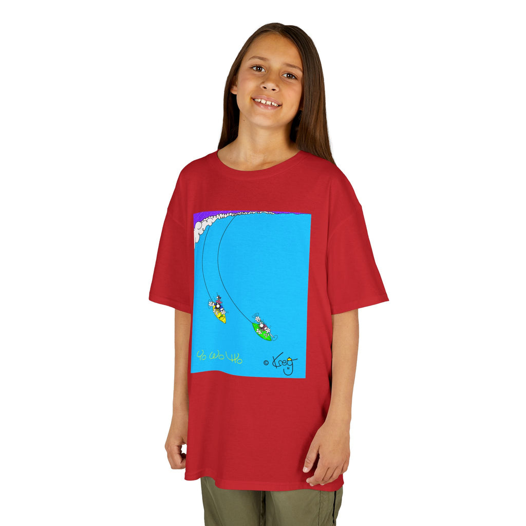 SURFING PIRATES YO WO HO,Kids Heavy Cotton™ Tee