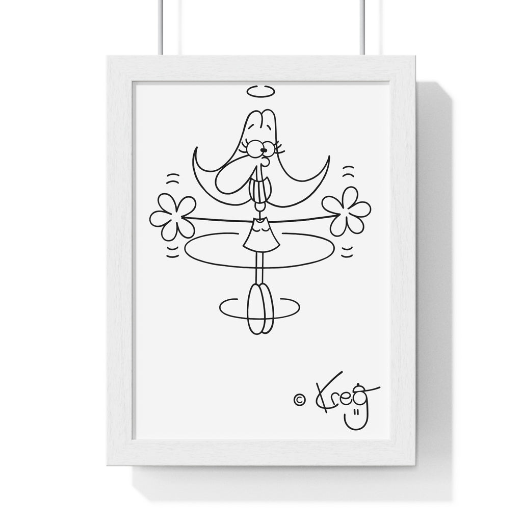 HAPPY DANCER,Vertical Framed Poster