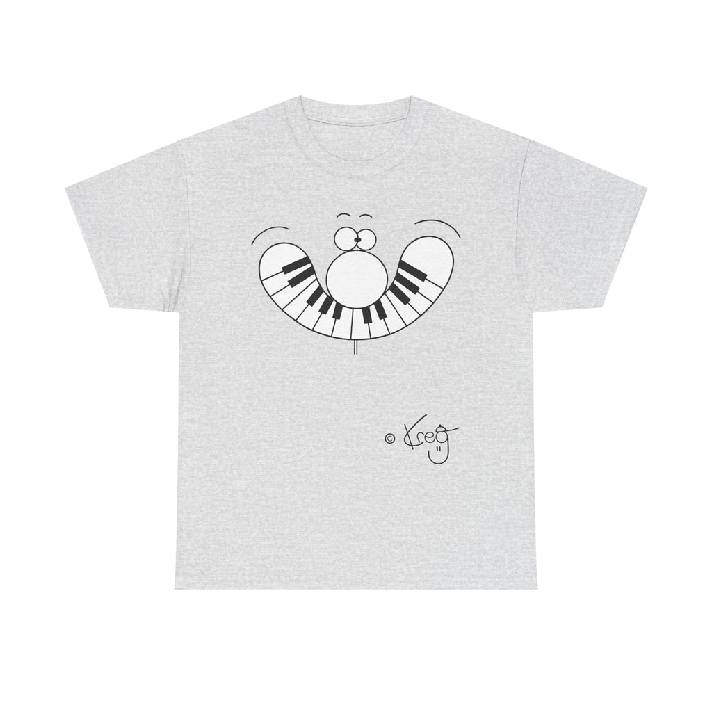 SMILE PIANO,Unisex Heavy Cotton Tee