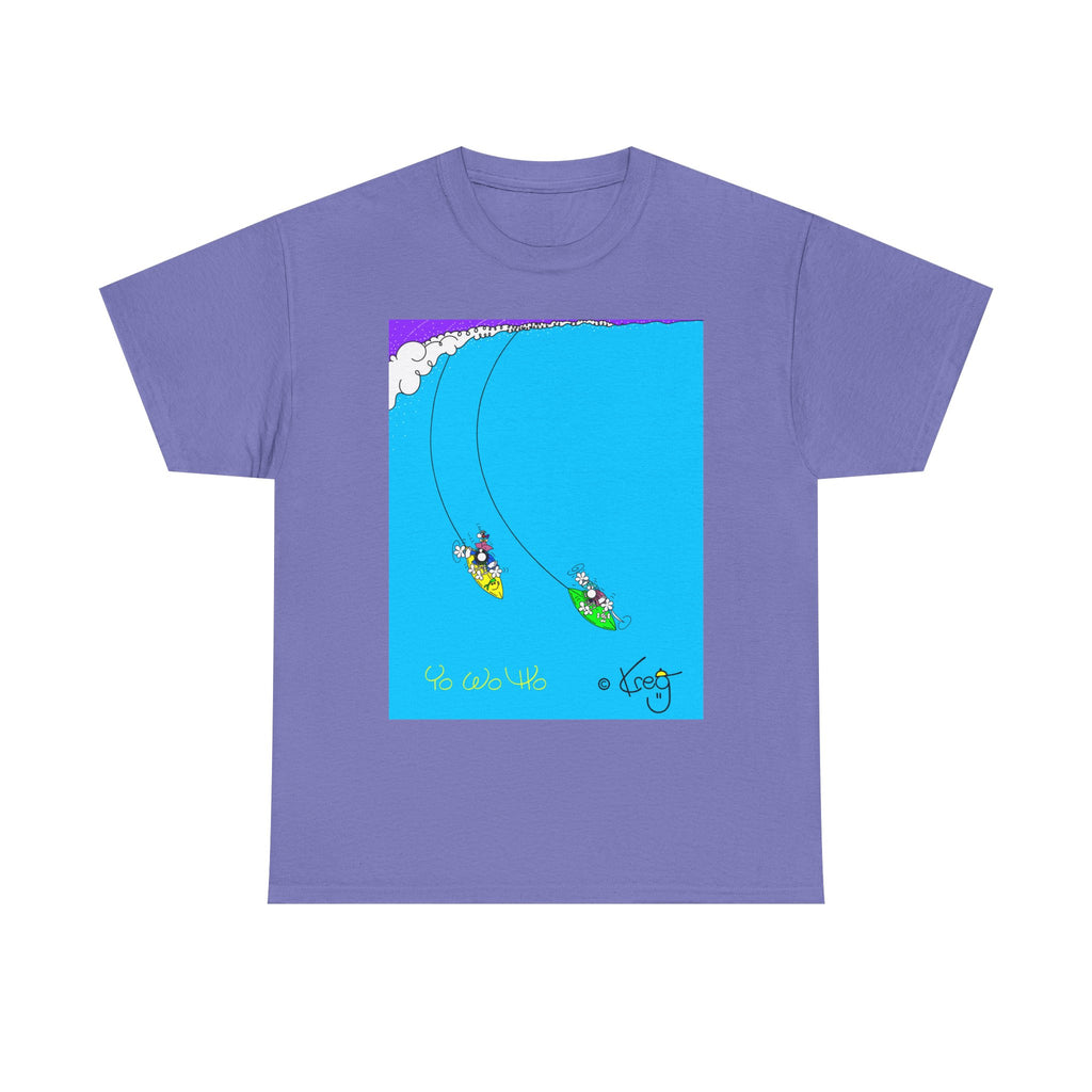 SURFING PIRATES YO WO HO,Unisex Heavy Cotton Tee