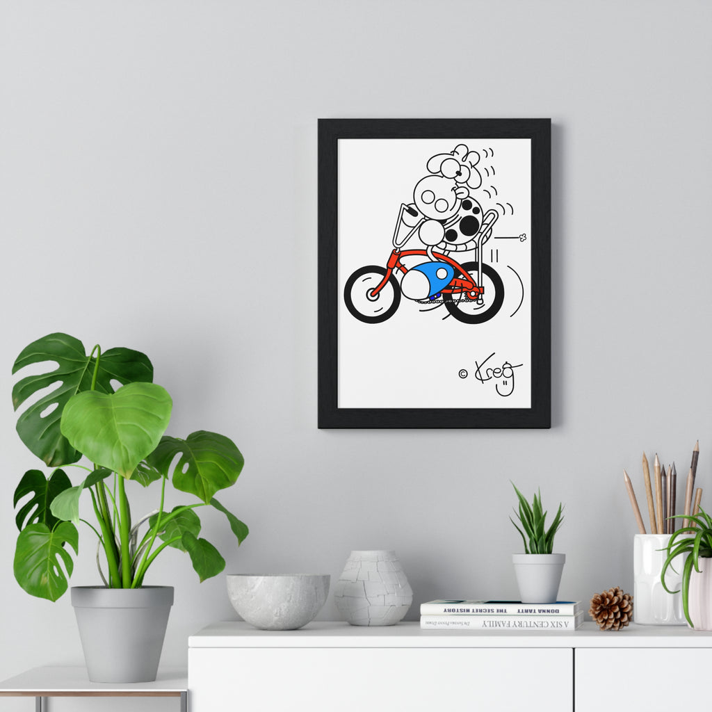 BANANA SEAT COW,Vertical Framed Poster