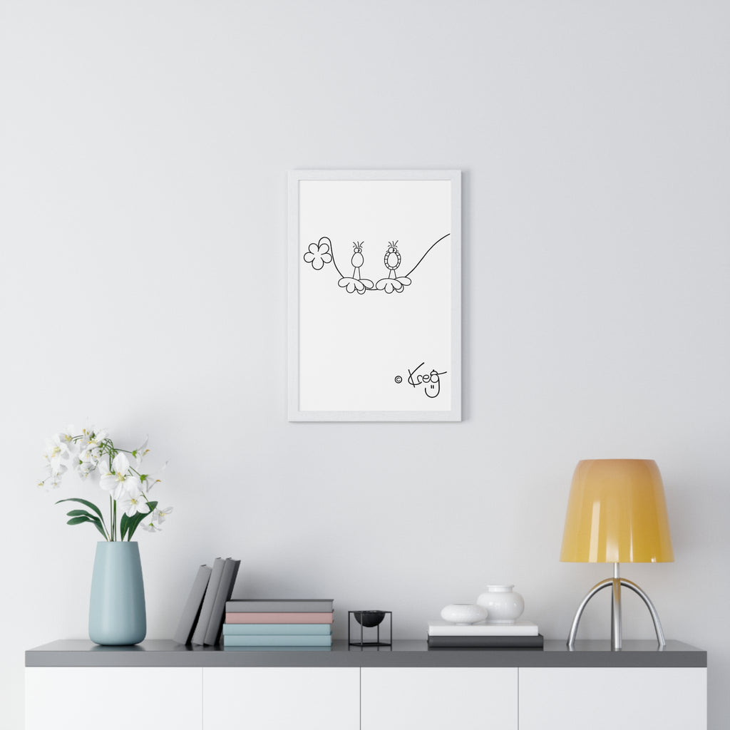 SILLY BIRDZ,Vertical Framed Poster