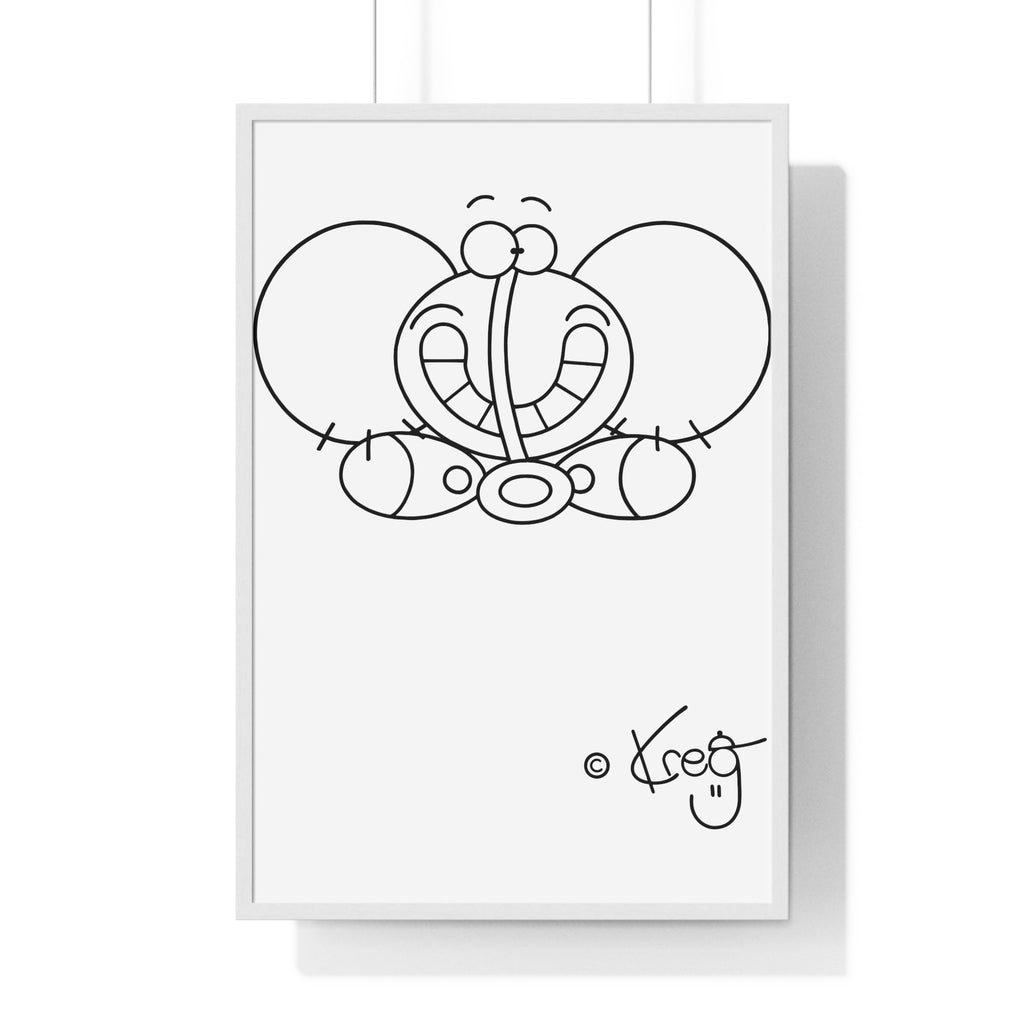 SMILE ELEPHANT,Premium Framed Vertical Poster