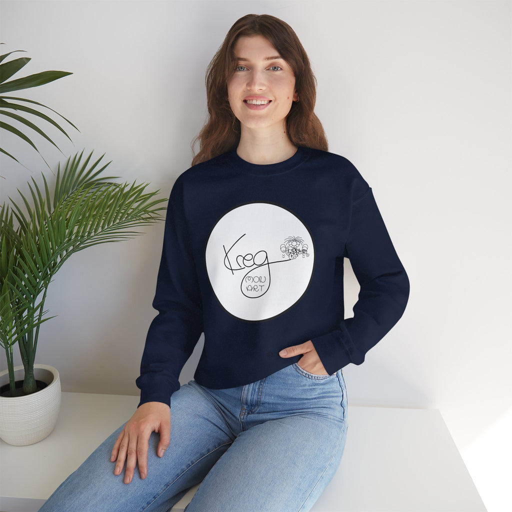 KREG MON ART LOGO,Unisex Heavy Blend™ Crewneck Sweatshirt