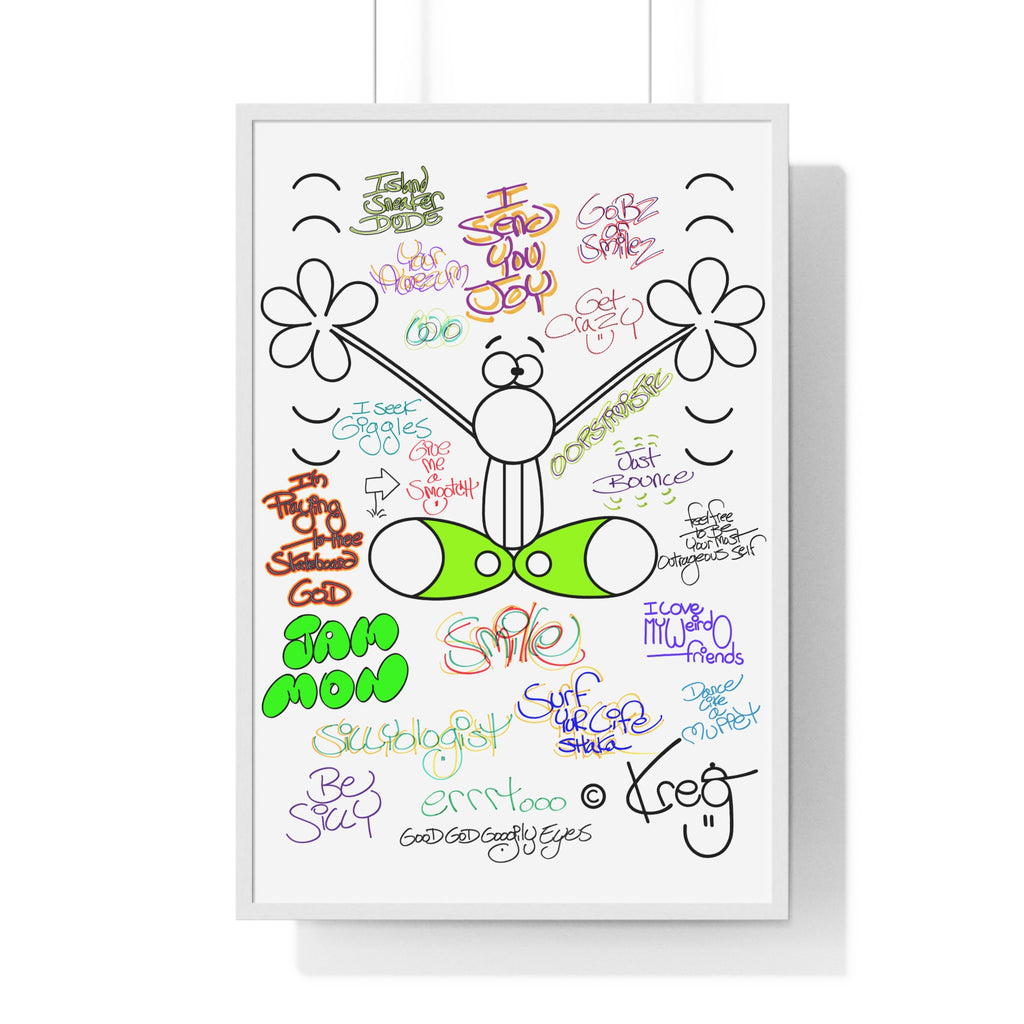JOY GRAFFITI,Vertical Framed Poster