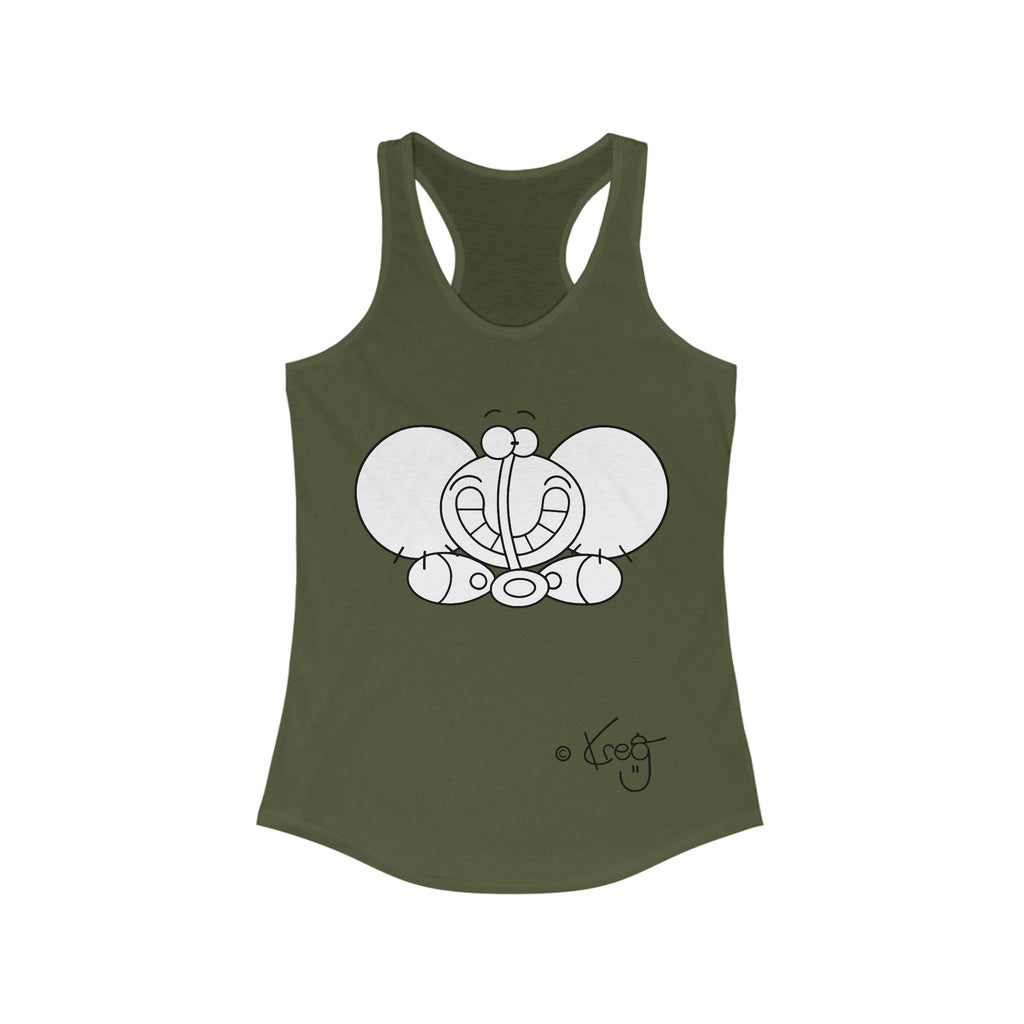 SMILE ELEPHANT,Women's Ideal Racerback Tank