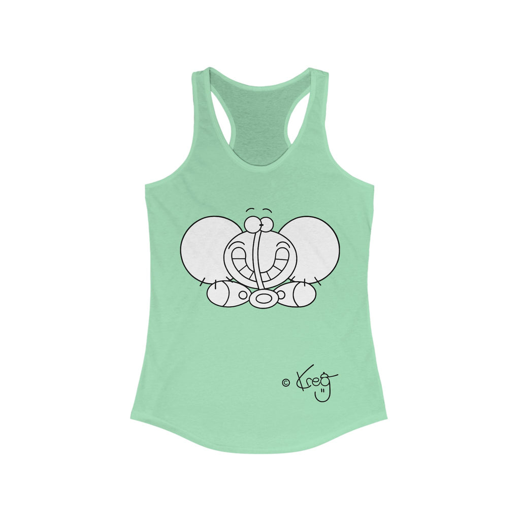 SMILE ELEPHANT,Women's Ideal Racerback Tank