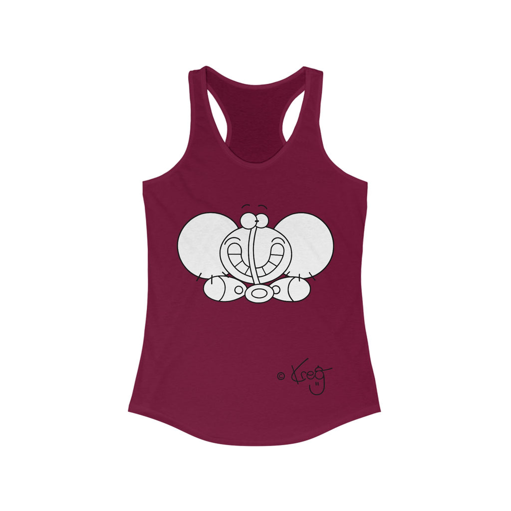 SMILE ELEPHANT,Women's Ideal Racerback Tank