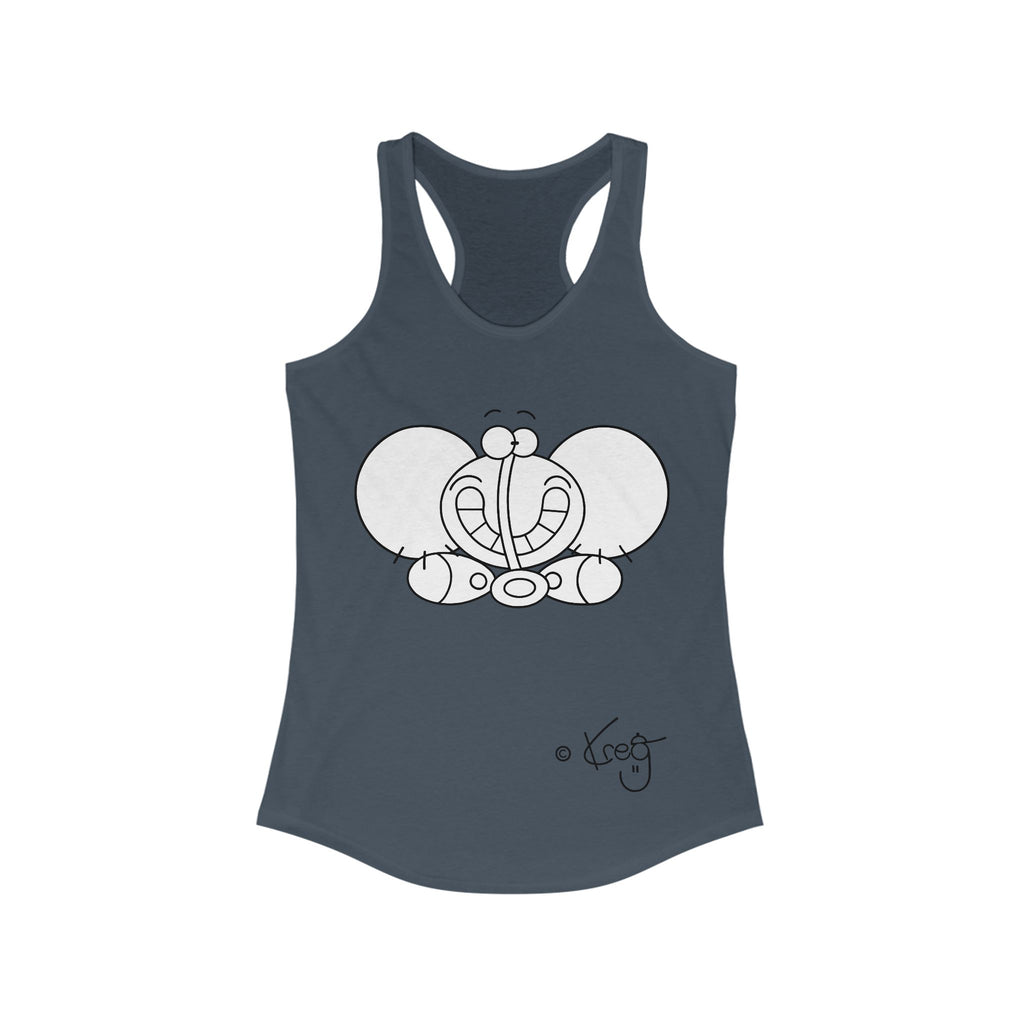 SMILE ELEPHANT,Women's Ideal Racerback Tank