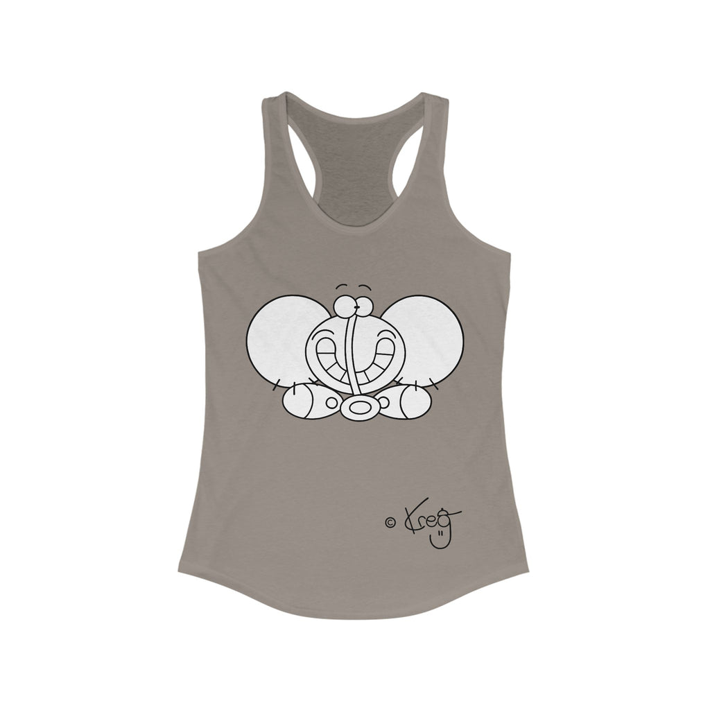 SMILE ELEPHANT,Women's Ideal Racerback Tank
