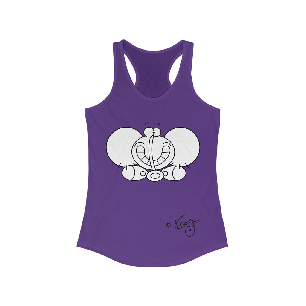SMILE ELEPHANT,Women's Ideal Racerback Tank
