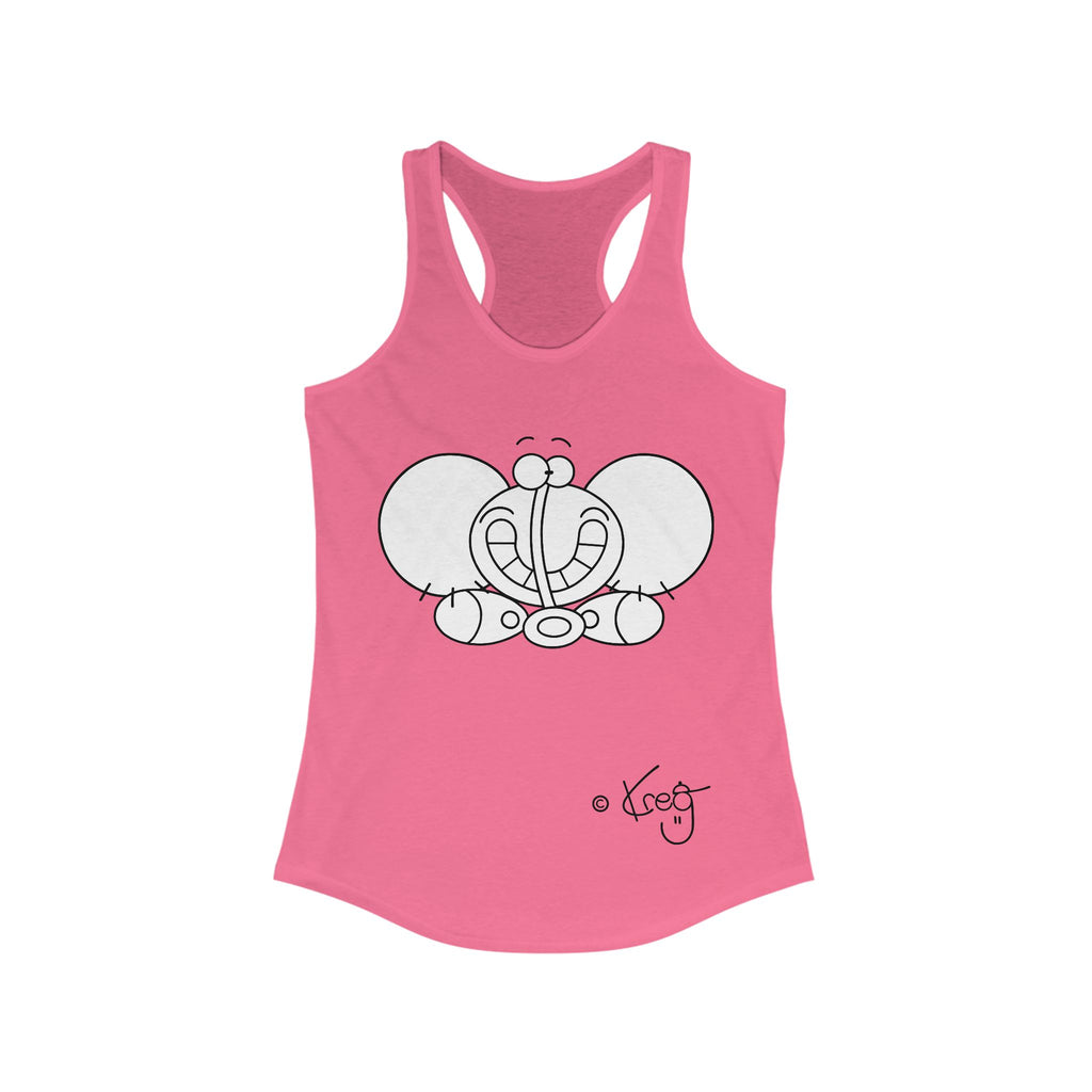SMILE ELEPHANT,Women's Ideal Racerback Tank