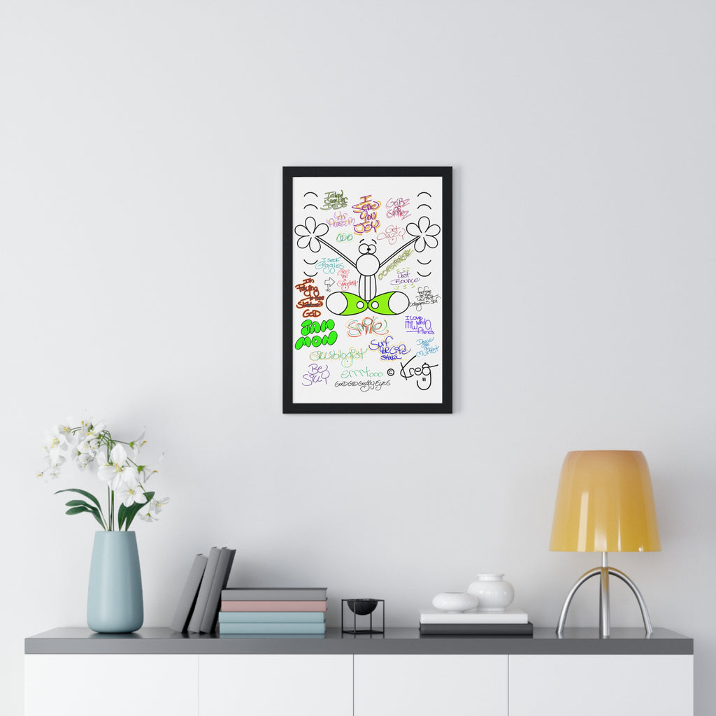 JOY GRAFFITI,Vertical Framed Poster