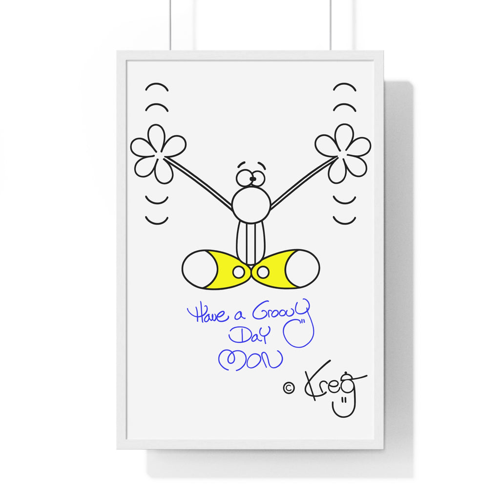 GROOVY DAY,Vertical Framed Poster