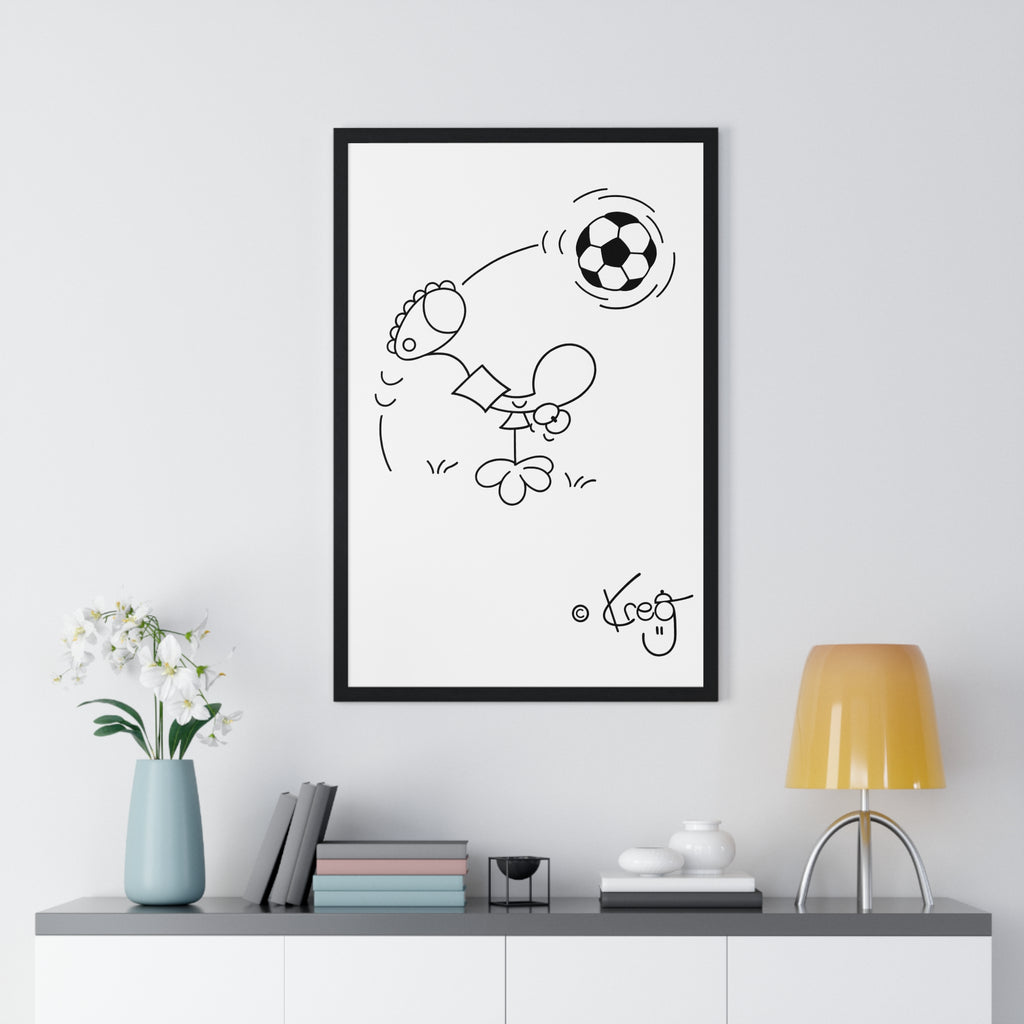 SOCCER DUDE,Vertical Framed Poster