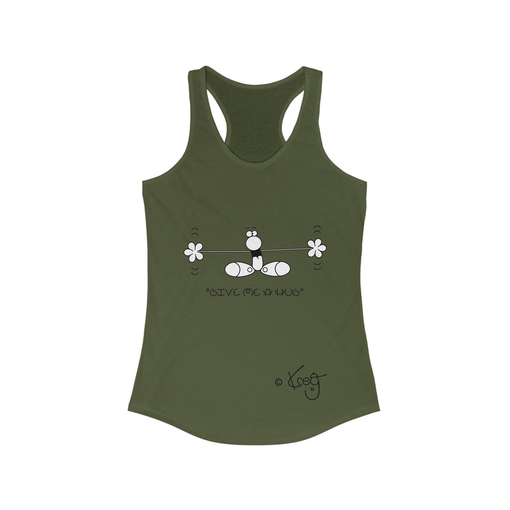 GIVE ME A HUG,Women's Ideal Racerback Tank