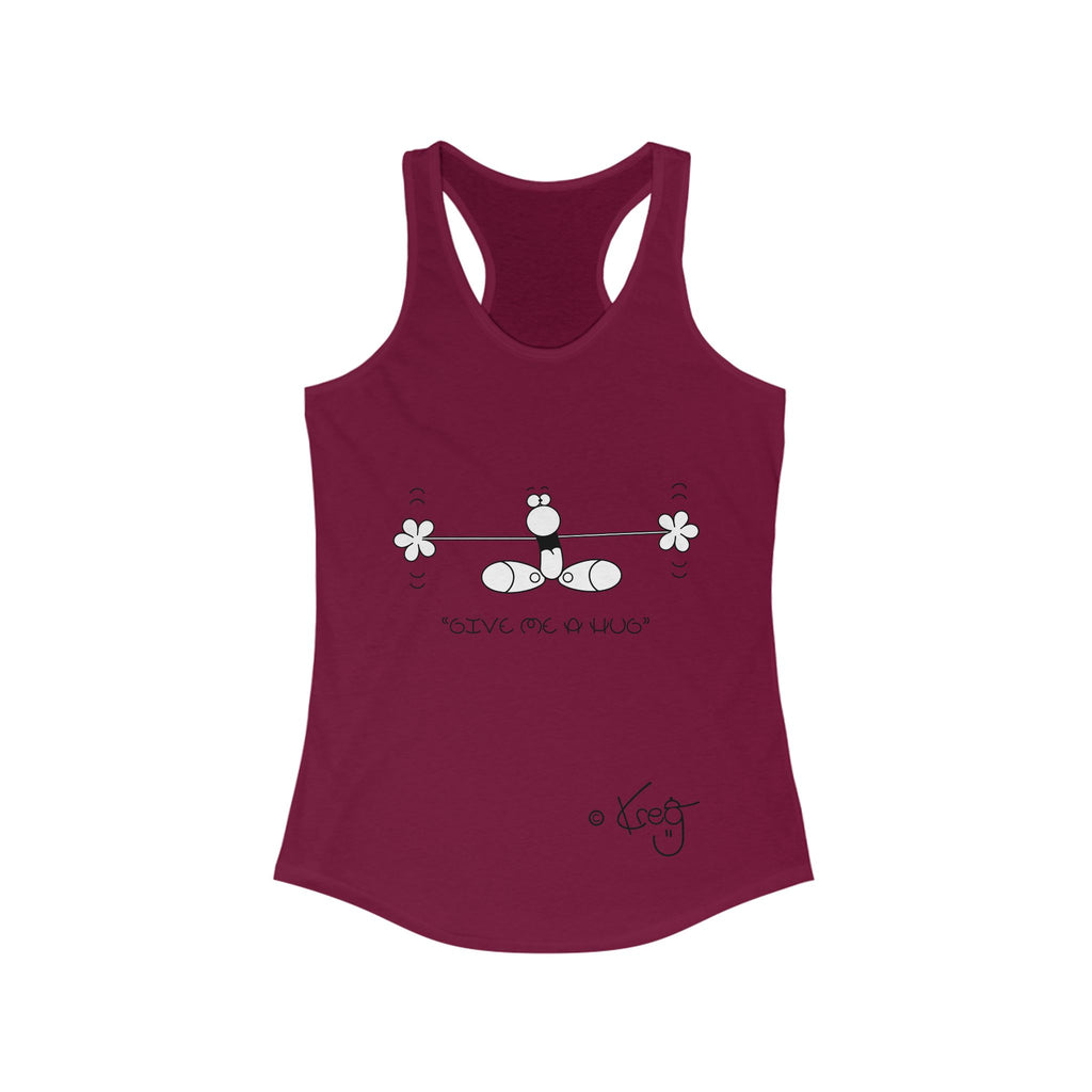 GIVE ME A HUG,Women's Ideal Racerback Tank