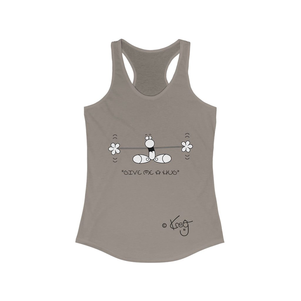 GIVE ME A HUG,Women's Ideal Racerback Tank