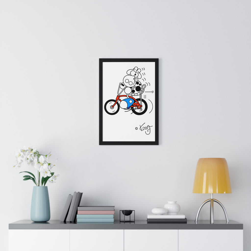BANANA SEAT COW,Vertical Framed Poster