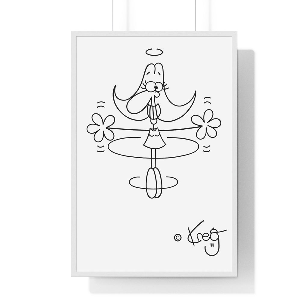 HAPPY DANCER,Vertical Framed Poster