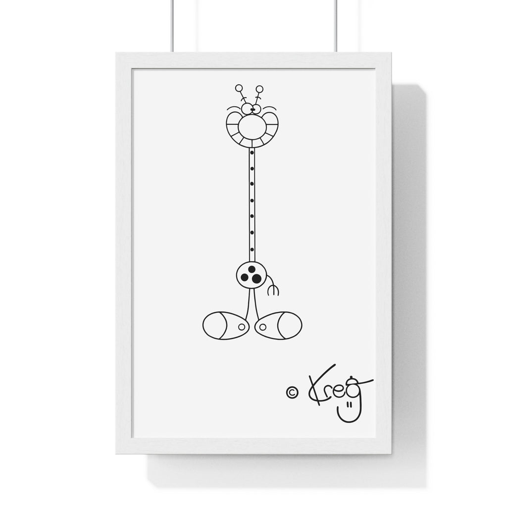 LAUGH GIRAFFE,Premium Framed Vertical Poster