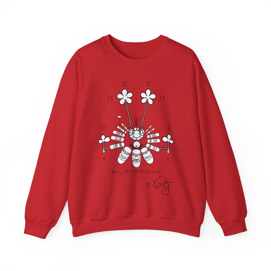 BELLY BUTTON BONGO DUDE,Unisex Heavy Blend™ Crewneck Sweatshirt