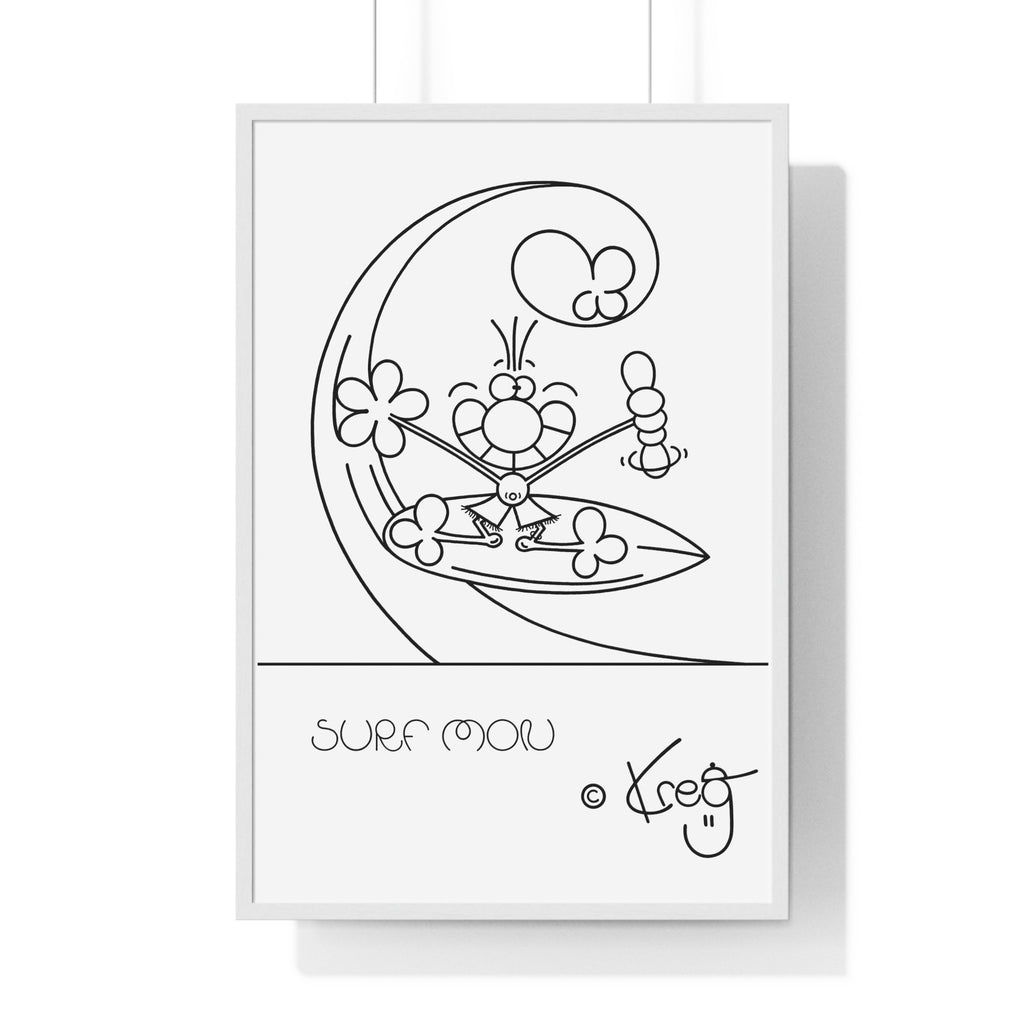 SHAKA SURFER,Premium Framed Vertical Poster