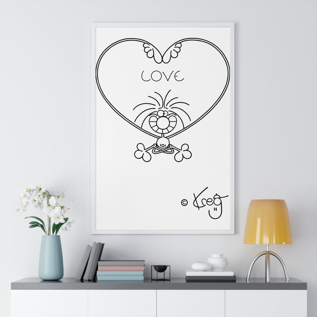 LOV YOGA,Premium Framed Vertical Poster