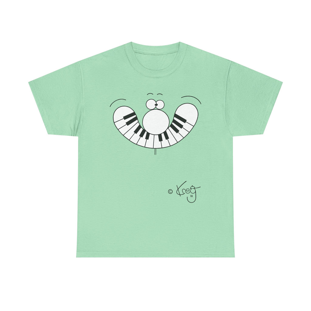 SMILE PIANO,Unisex Heavy Cotton Tee