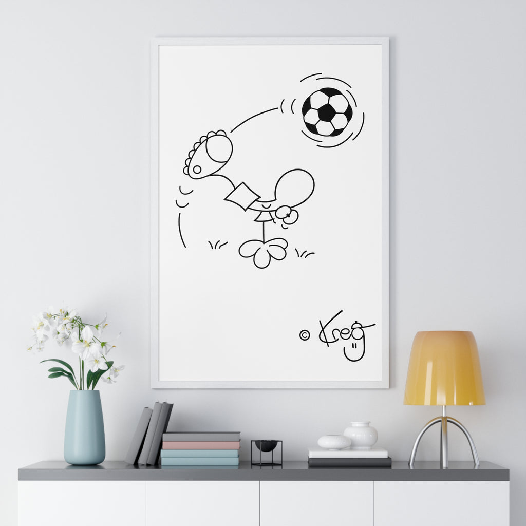 SOCCER DUDE,Vertical Framed Poster