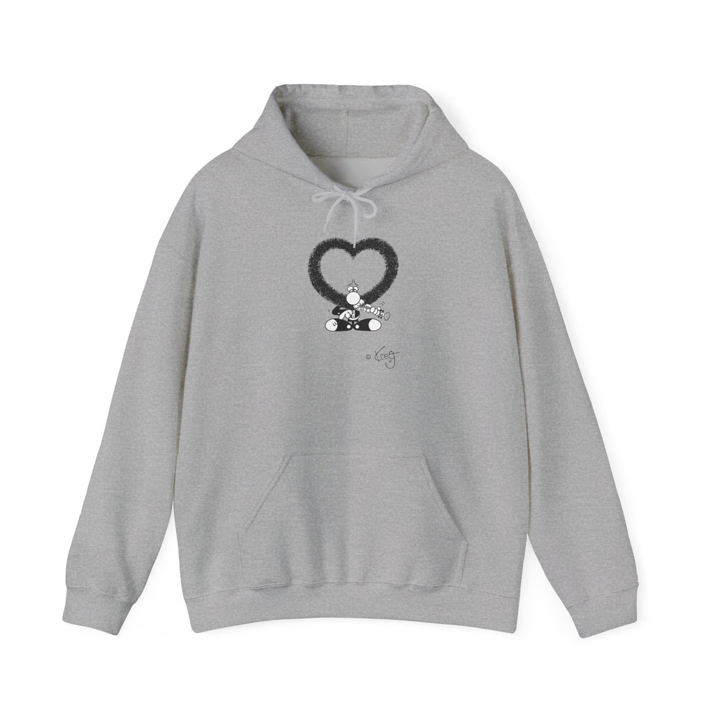 VIOLIN HEART MUSTACHE, Unisex Heavy Blend™ Hooded Sweatshirt