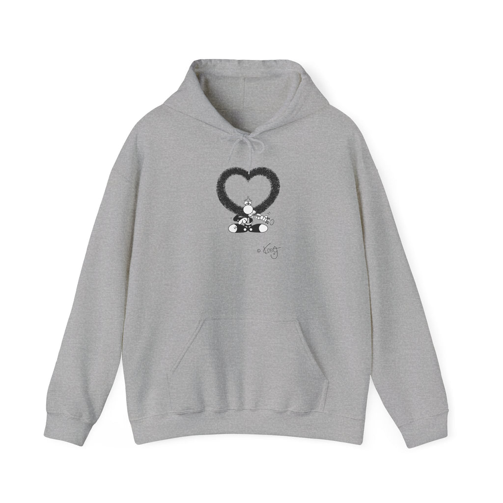 Violin Heart Mustache Unisex Heavy Blend™ Hooded Sweatshirt