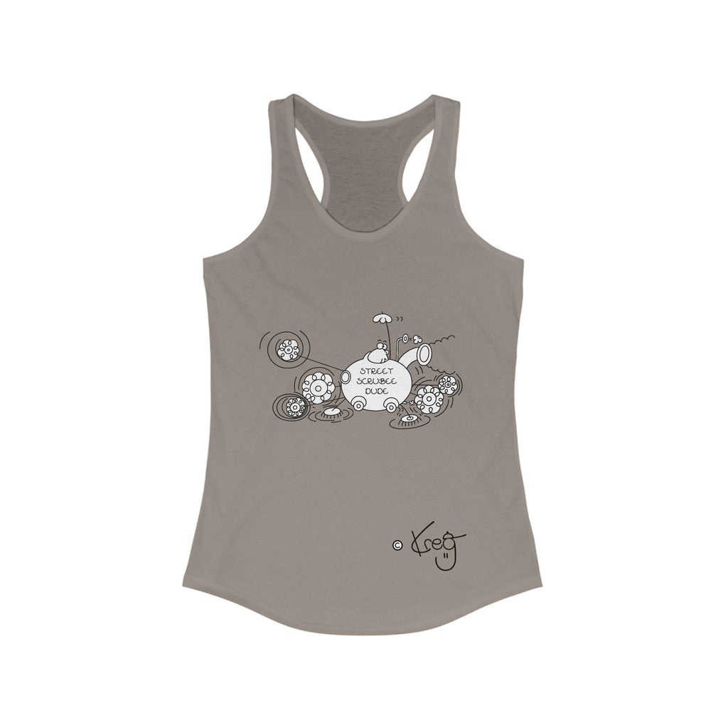 STREET SCRUBEE DUDE,Women's Ideal Racerback Tank
