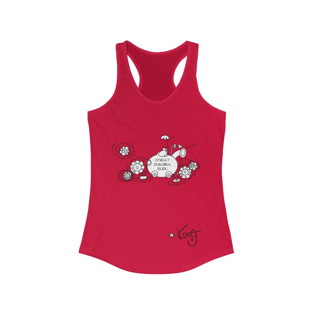 STREET SCRUBEE DUDE,Women's Ideal Racerback Tank