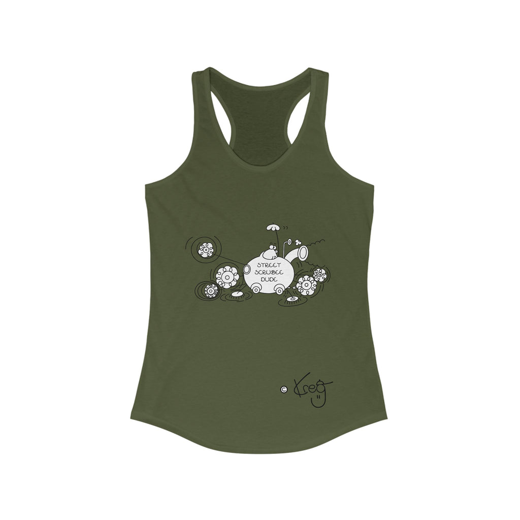 STREET SCRUBEE DUDE,Women's Ideal Racerback Tank