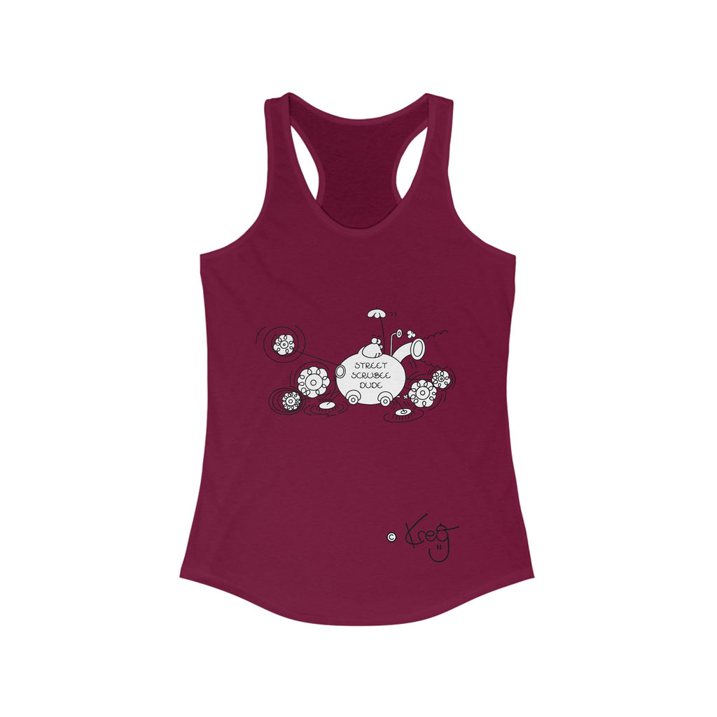 STREET SCRUBEE DUDE,Women's Ideal Racerback Tank