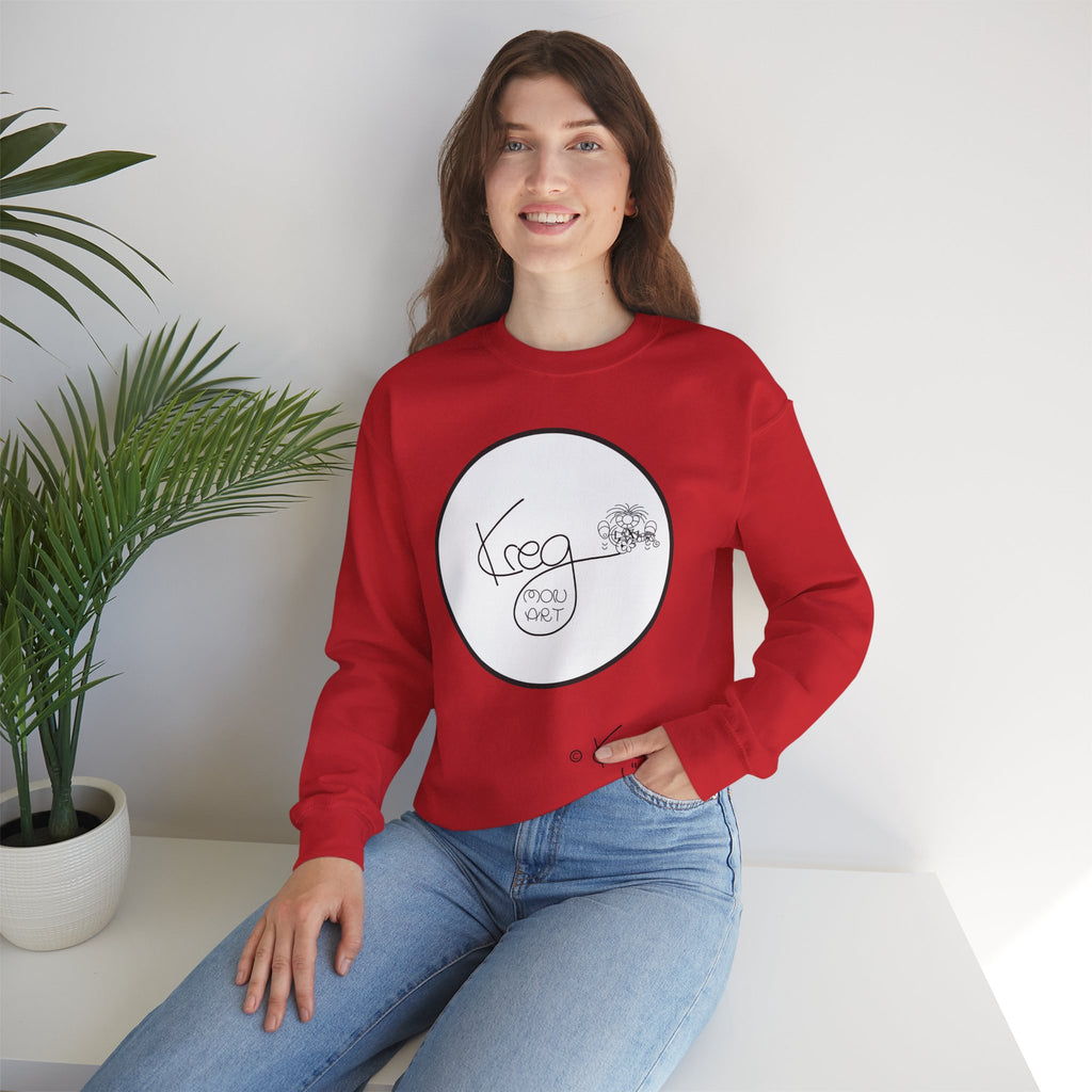 KREG MON ART LOGO,Unisex Heavy Blend™ Crewneck Sweatshirt