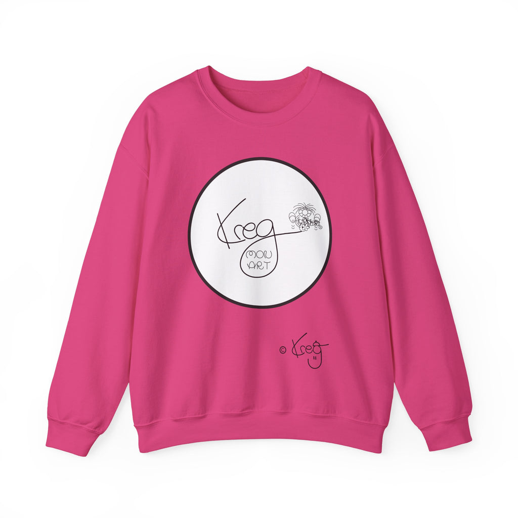 KREG MON ART LOGO,Unisex Heavy Blend™ Crewneck Sweatshirt