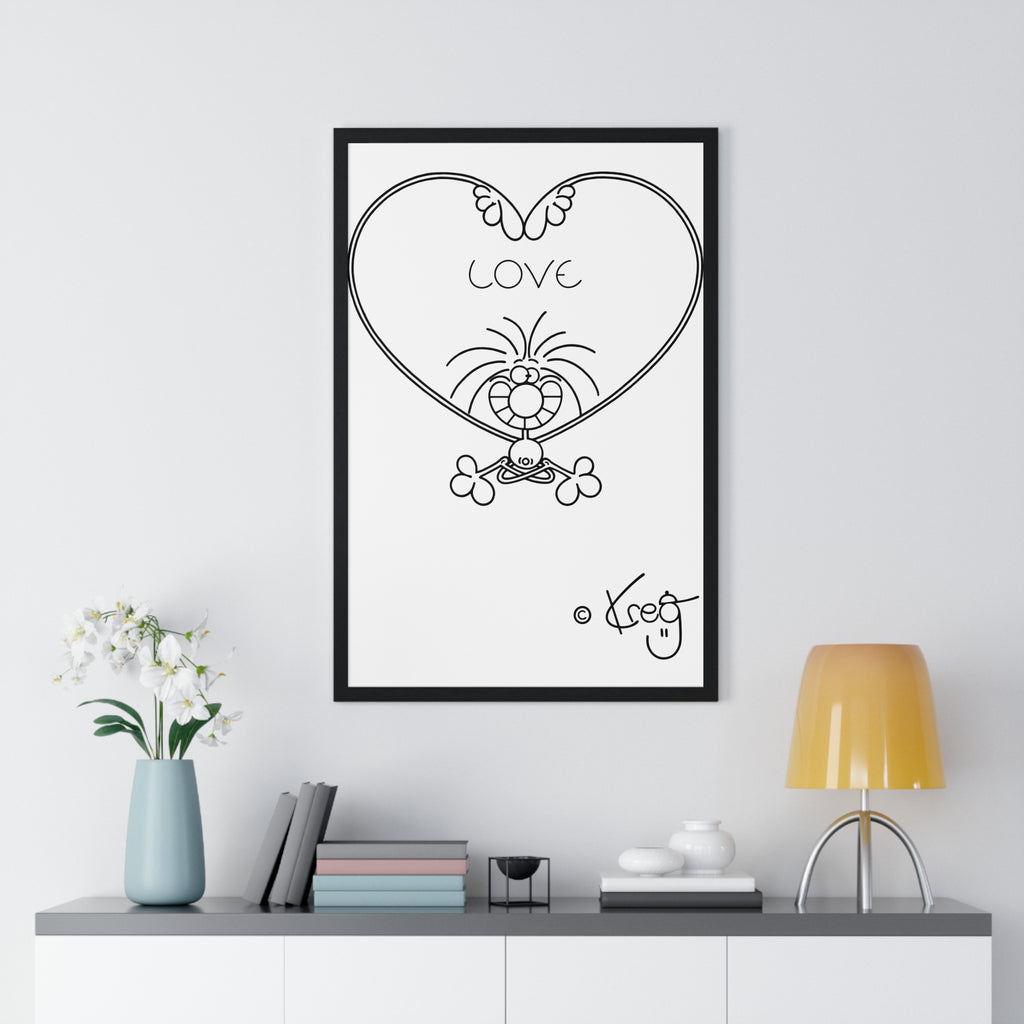 LOV YOGA,Premium Framed Vertical Poster