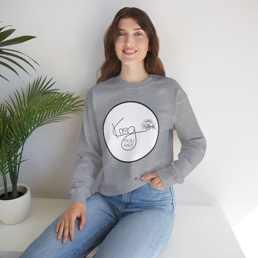 KREG MON ART LOGO,Unisex Heavy Blend™ Crewneck Sweatshirt